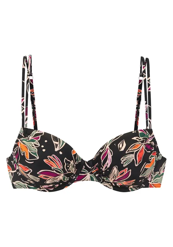 Buffalo BUFFALO Bikini gornji dio  bež / tamno zelena / narančasta / crna