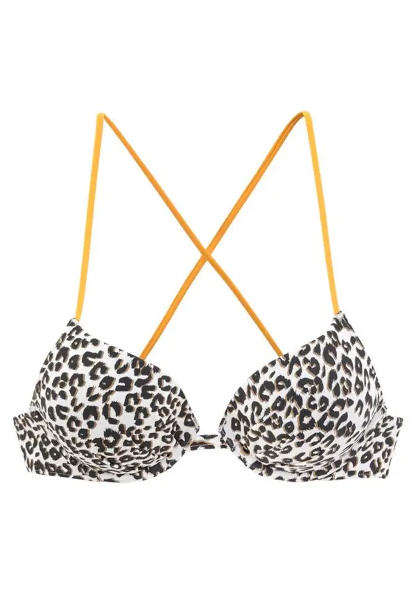Buffalo BUFFALO Bikini gornji dio 'Kitty'  smeđa / žuta / bijela