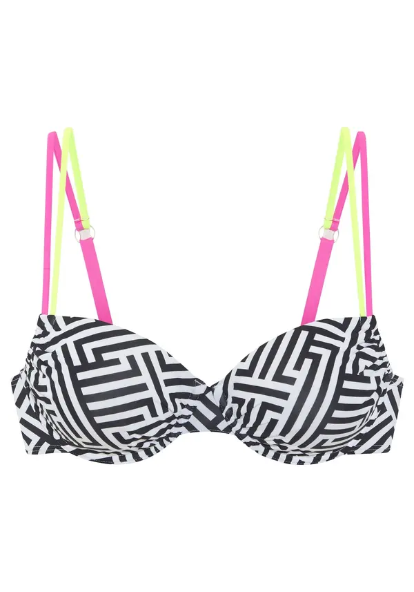 BUFFALO BUFFALO Bikini gornji dio  limun / roza / crna / bijela