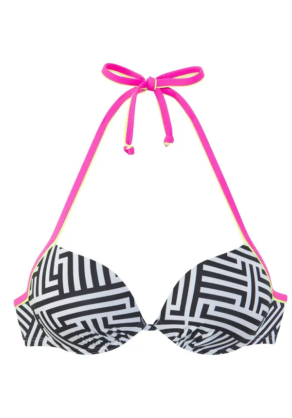 BUFFALO BUFFALO Bikini gornji dio  žuta / roza / crna / bijela