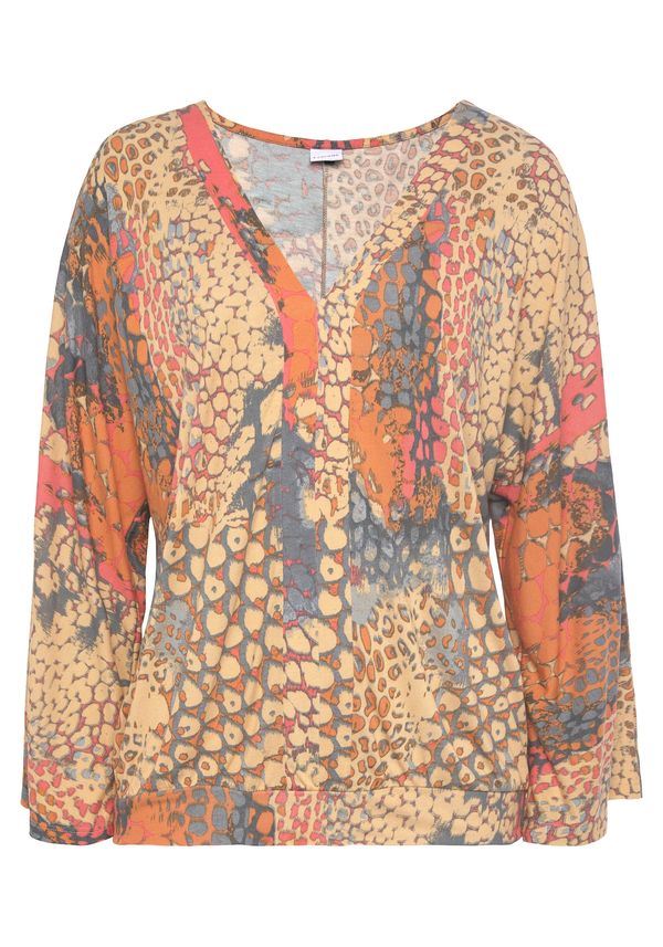 BUFFALO BUFFALO Bluza  bež / siva / narančasta