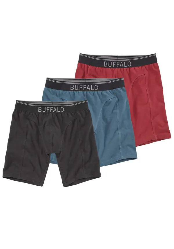 BUFFALO BUFFALO Bokserice  petrol / hrđavo crvena / crna