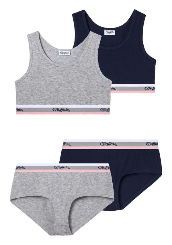 BUFFALO BUFFALO Grudnjak  mornarsko plava / grafit siva