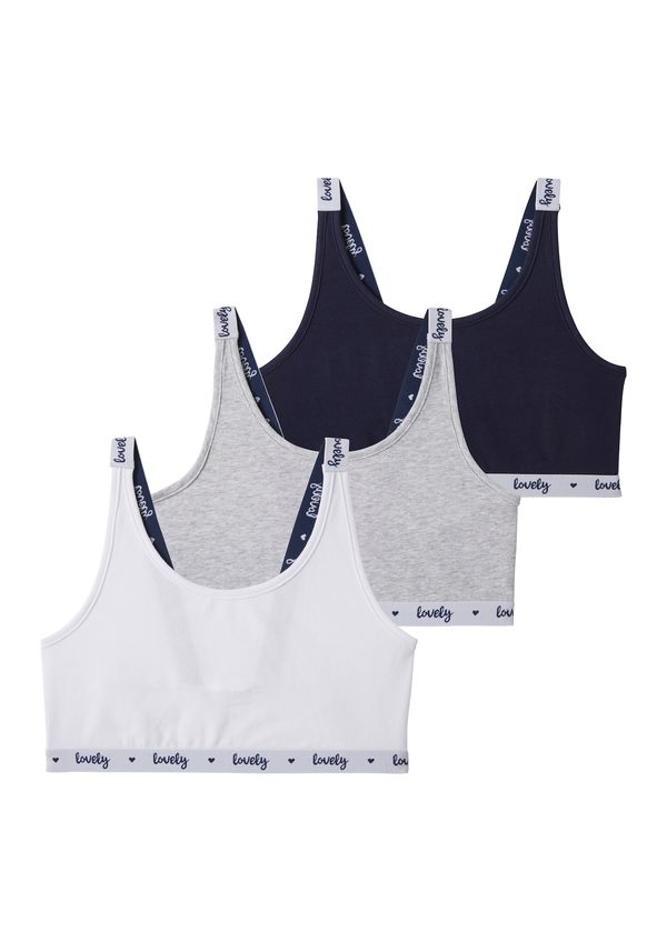 BUFFALO BUFFALO Grudnjak  mornarsko plava / siva melange / bijela