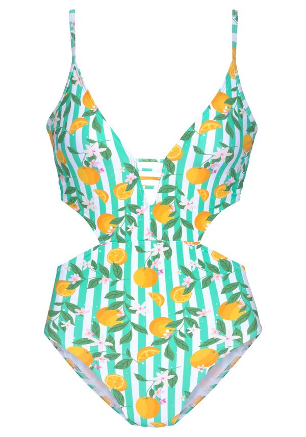 BUFFALO BUFFALO Jednodijelni kupaći kostim  menta / žad / mandarina / prljavo bijela