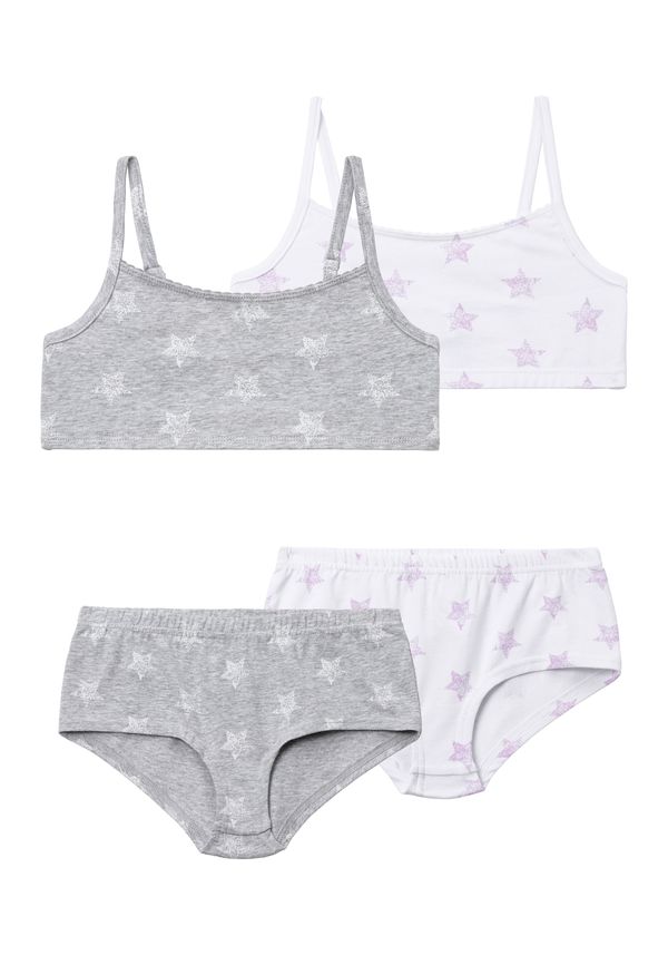 BUFFALO BUFFALO Komplet donjeg rublja  svijetlosiva / tamo siva