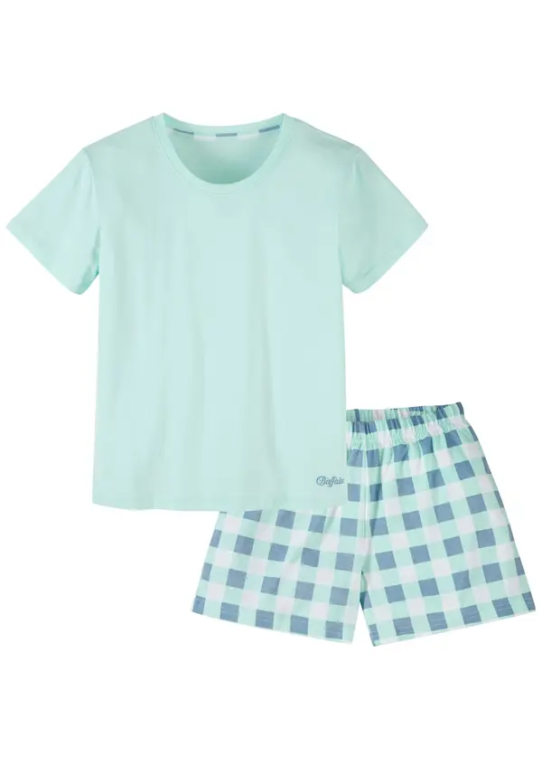 BUFFALO BUFFALO Pidžama set  plava / menta