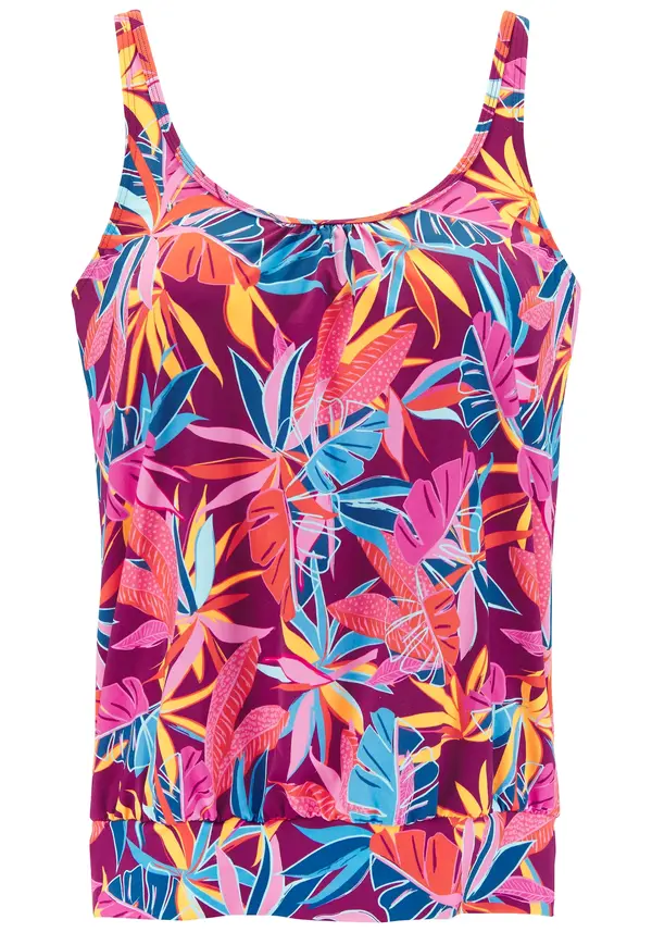 BUFFALO BUFFALO Tankini top  azur / narančasto žuta / ljubičasto crvena / ciglasto crvena