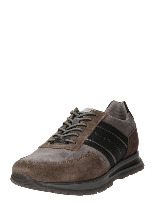 bugatti bugatti Sportske cipele na vezanje  čokolada / siva / crna
