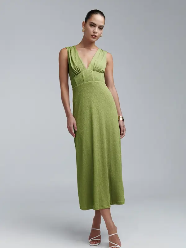 BWLDR BWLDR Haljina 'CAMILE DRESS'  maslinasta