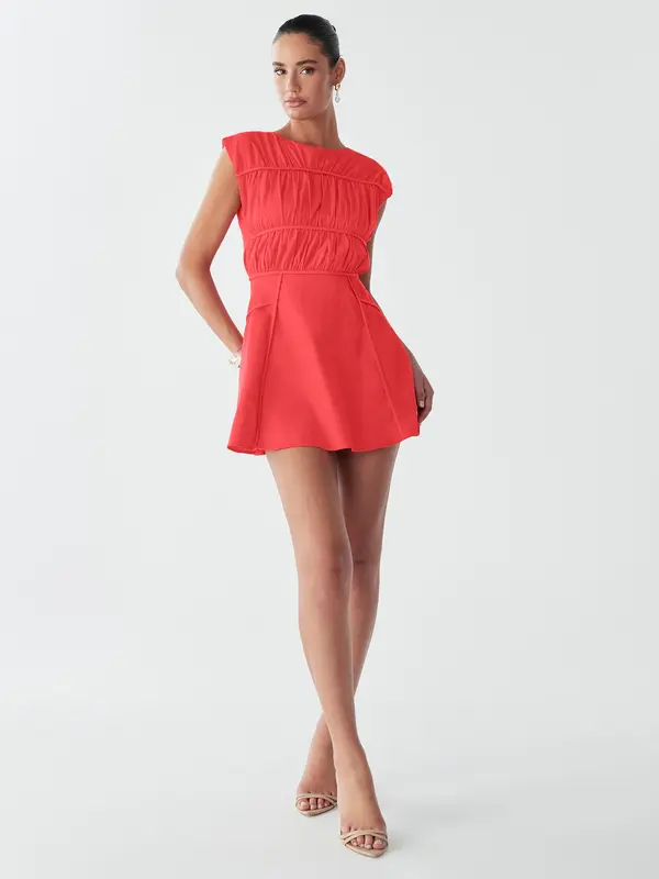 BWLDR BWLDR Haljina 'EDENA MINI DRESS'  vatreno crvena