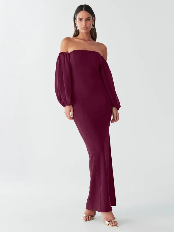 BWLDR BWLDR Haljina 'KYRA MAXI DRESS'  burgund