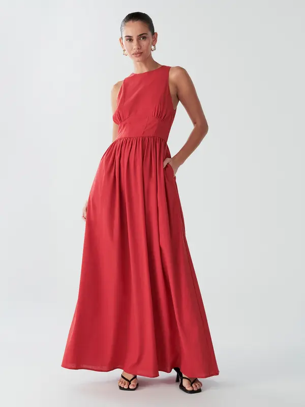 BWLDR BWLDR Haljina 'SONA MAXI DRESS'  crvena