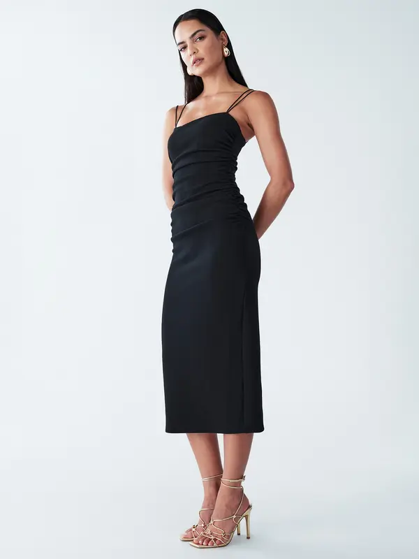 BWLDR BWLDR Koktel haljina 'RYETTE MIDI DRESS'  crna
