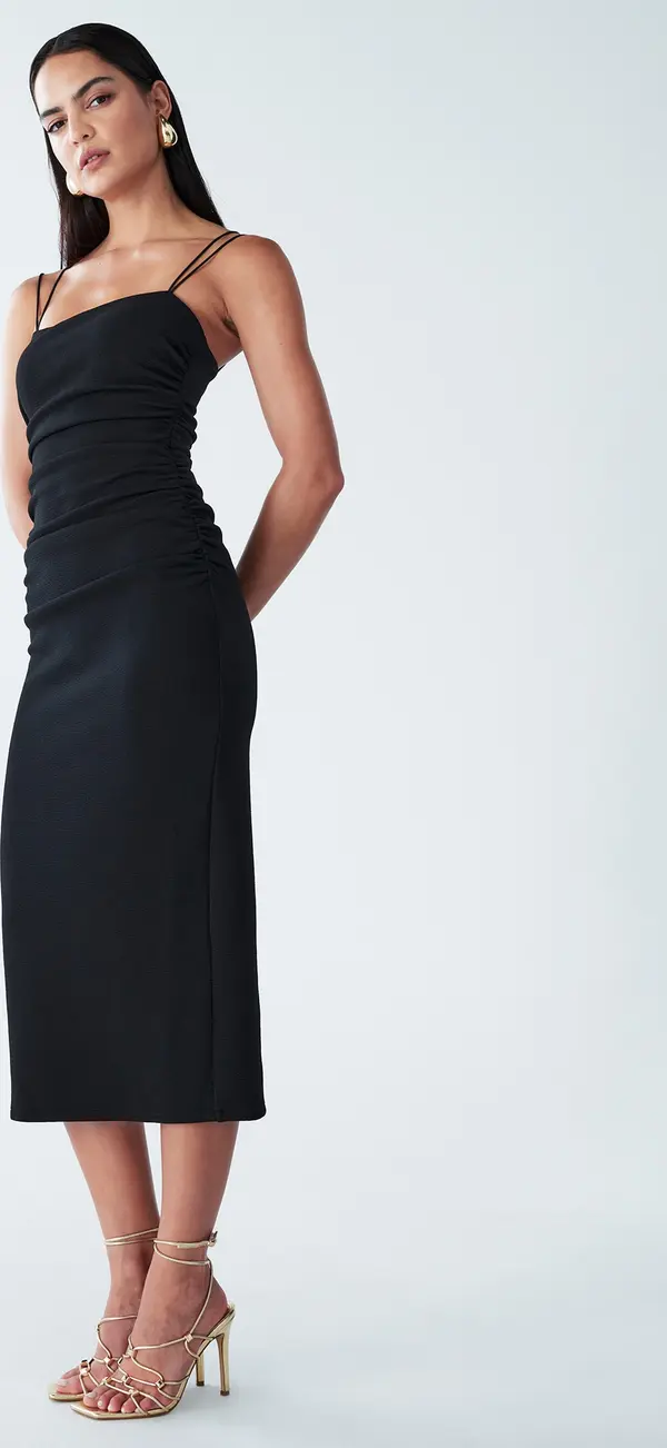 BWLDR BWLDR Koktel haljina 'RYETTE MIDI DRESS'  crna