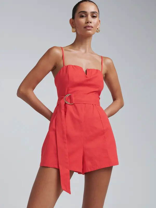 BWLDR BWLDR Kombinezon 'FI COTTON PLAYSUIT'  koraljna