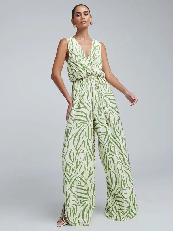 BWLDR BWLDR Kombinezon 'SPARKLE JUMPSUIT'  zelena / prljavo bijela