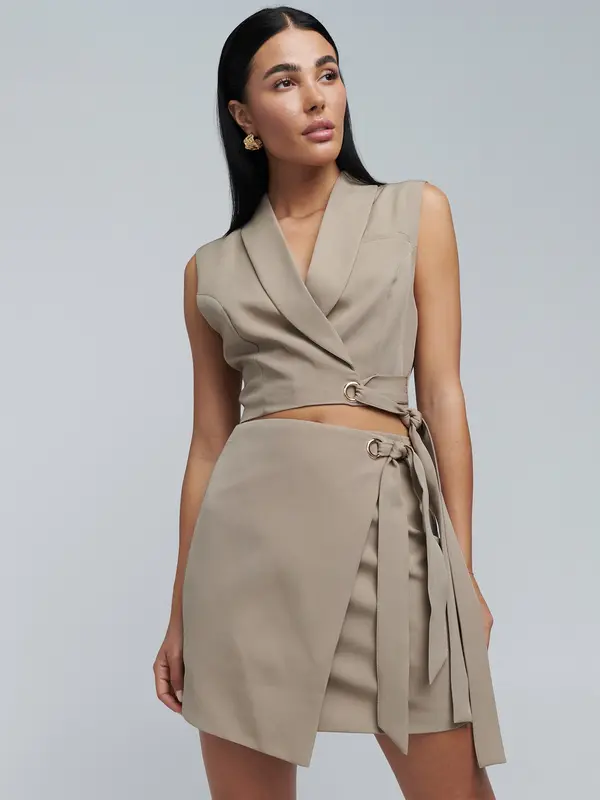 BWLDR BWLDR Top 'MONTANNA'  taupe siva