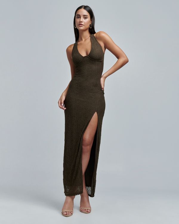 BWLDR BWLDR Večernja haljina 'Colbie'  zeleno smeđa