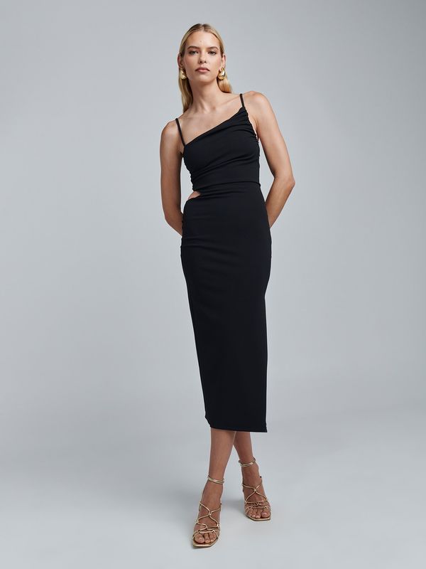BWLDR BWLDR Večernja haljina 'HALLON MIDI DRESS'  crna