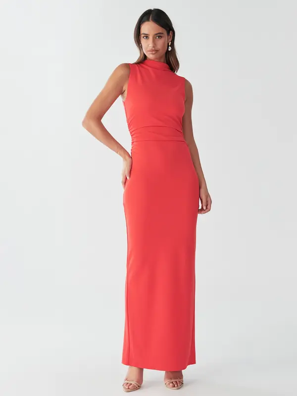 BWLDR BWLDR Večernja haljina 'LANA MAXI DRESS'  koraljna