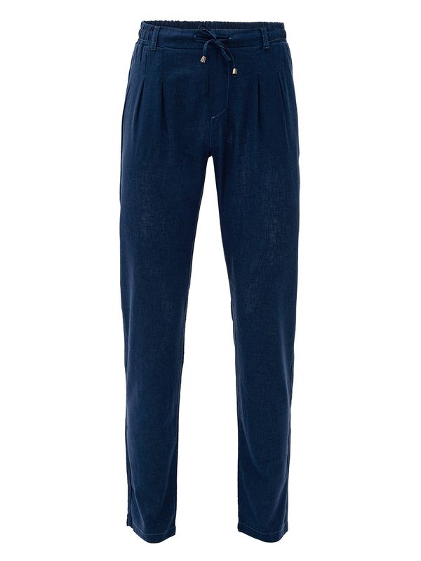 By Diess Collection By Diess Collection Hlače s naborima  mornarsko plava