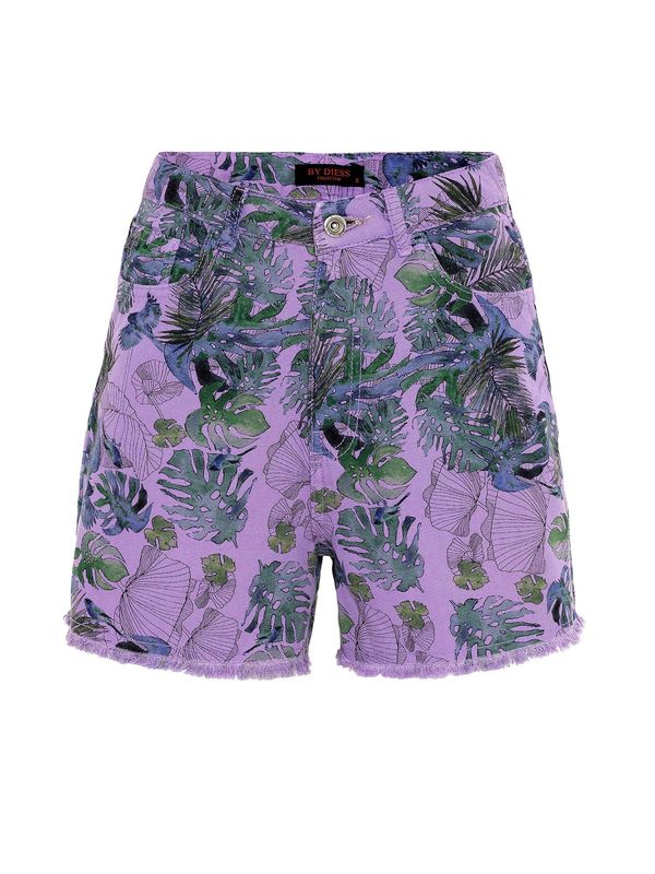 By Diess Collection By Diess Collection Hlače  zelena melange / lila