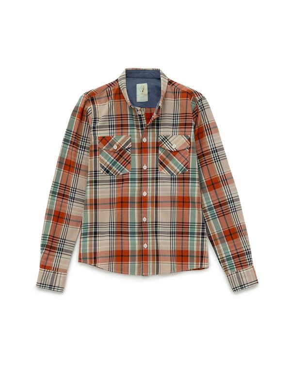 By Diess Collection By Diess Collection Košulja  bež / boja pijeska / siva / zelena / crvena