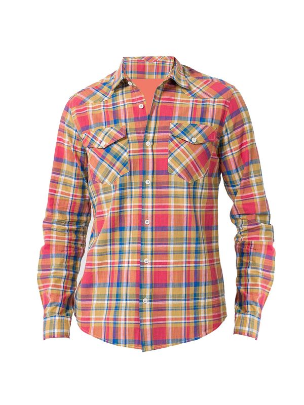 By Diess Collection By Diess Collection Košulja  mornarsko plava / žuta / koraljna / biserno bijela