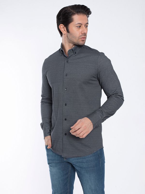 By Diess Collection By Diess Collection Košulja  morsko plava / ljubičasta / bijela