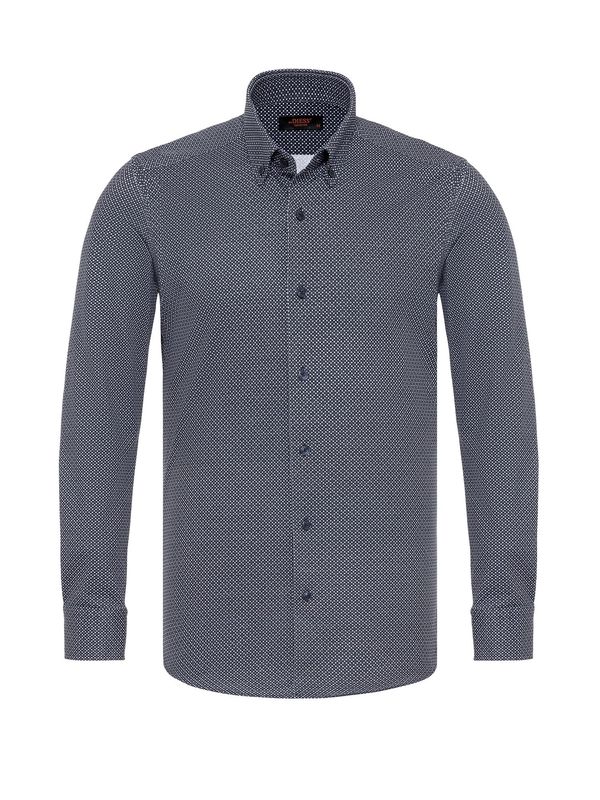 By Diess Collection By Diess Collection Košulja  morsko plava / siva / bijela