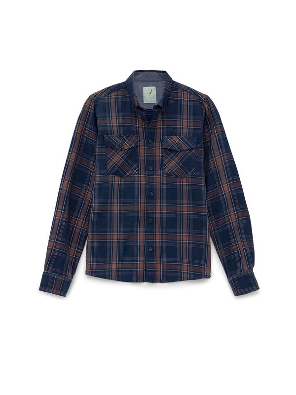 By Diess Collection By Diess Collection Košulja  morsko plava / smeđa / bijela