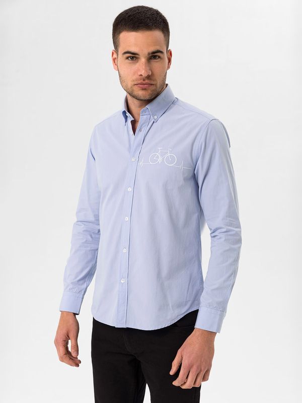 By Diess Collection By Diess Collection Košulja 'Oxford'  svijetloplava / bijela