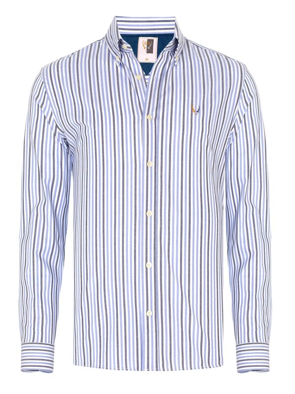 By Diess Collection By Diess Collection Košulja 'Rinaldo'  plava / siva / bijela