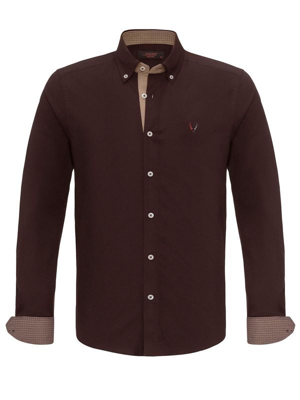 By Diess Collection By Diess Collection Košulja  smeđa / crvena / bijela