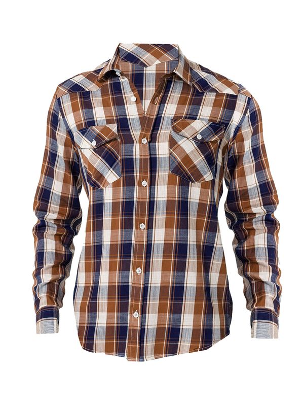 By Diess Collection By Diess Collection Košulja  smeđa / siva / bijela