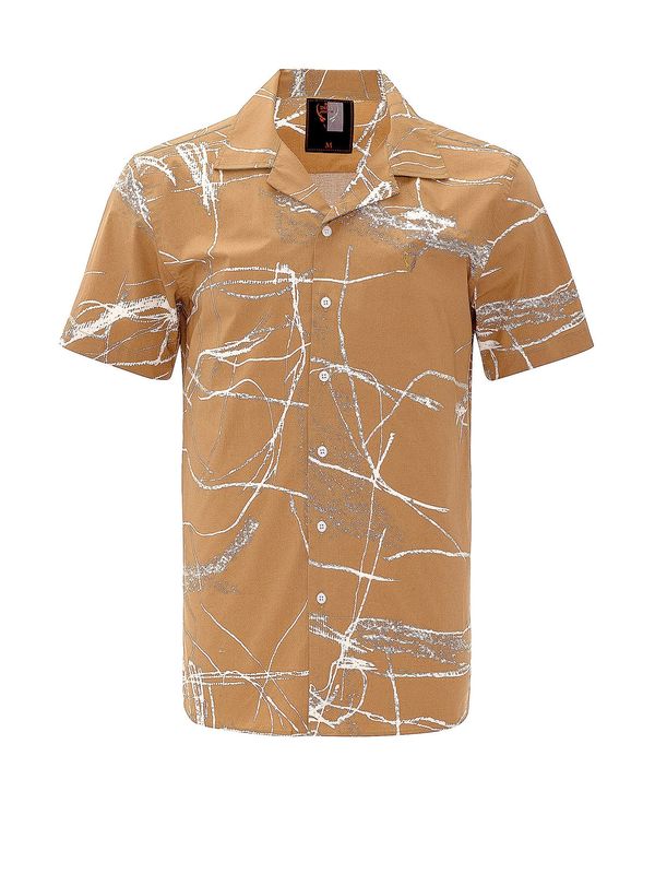 By Diess Collection By Diess Collection Košulja  smeđa / srebro / bijela