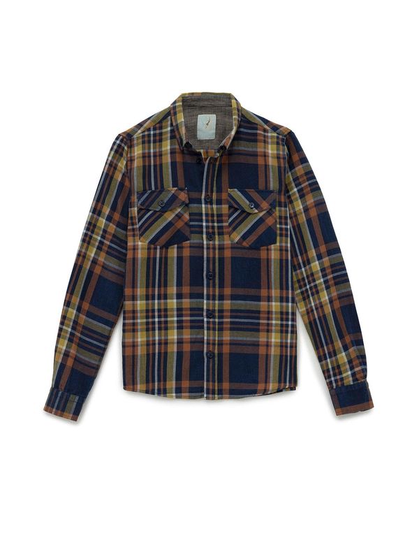 By Diess Collection By Diess Collection Majica  mornarsko plava / smeđa / maslinasta