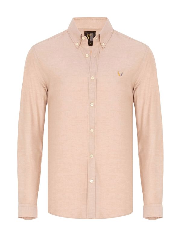 By Diess Collection By Diess Collection Poslovna košulja 'Oxford'  nude / žuta / siva