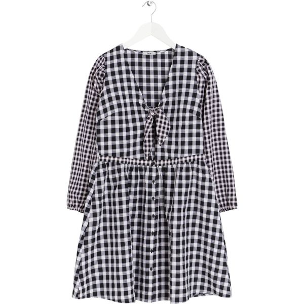 BZR BZR Košulja haljina  siva / crna / bijela