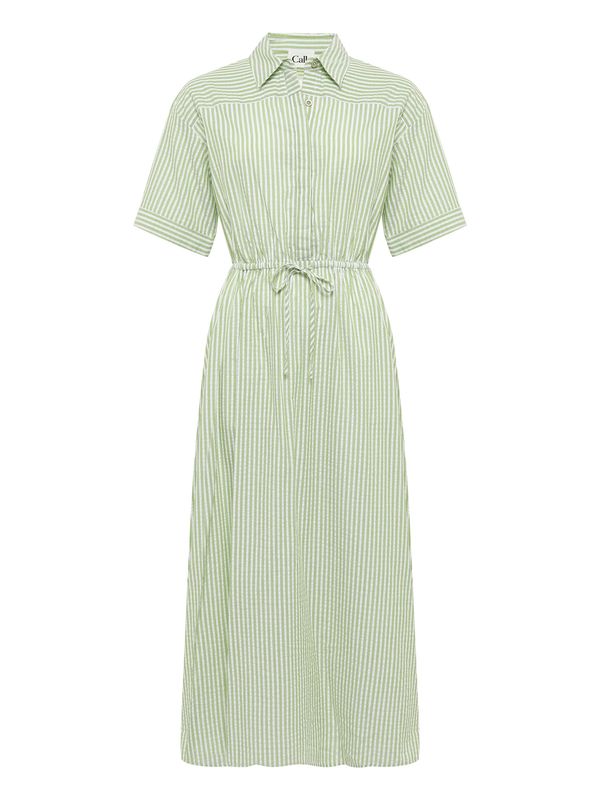 Calli Calli Haljina  bež / zelena