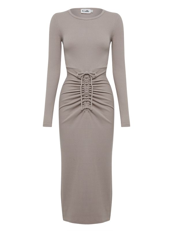 Calli Calli Haljina 'DIONA'  taupe siva