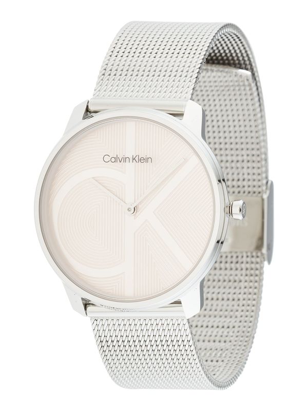 Calvin Klein Calvin Klein Analogni sat 'ICONIC'  srebro / bijela