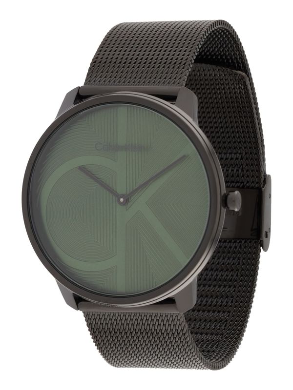 Calvin Klein Calvin Klein Analogni sat 'Iconic'  zelena / tamno zelena / crna