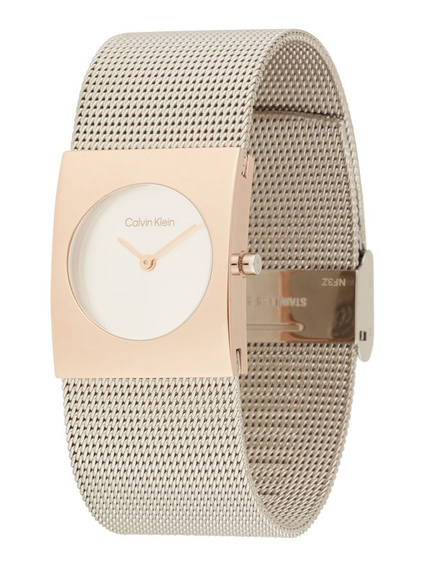 Calvin Klein Calvin Klein Analogni sat 'PULSE'  zlatna / srebro / bijela