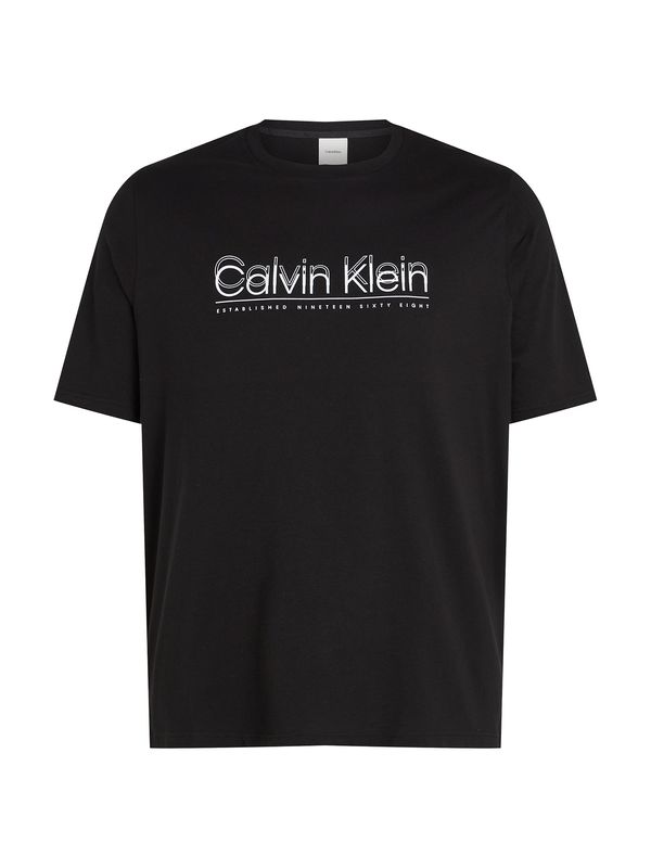 Calvin Klein Big & Tall Calvin Klein Big & Tall Majica  kameno siva / crna / bijela