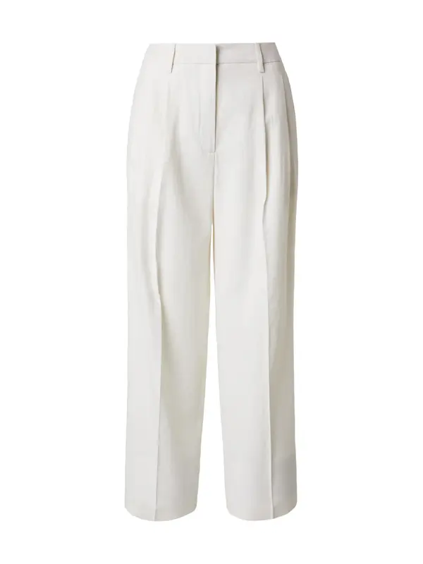 Calvin Klein Calvin Klein Hlače s naborima  bijela