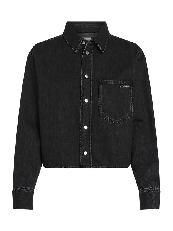 Calvin Klein Jeans Calvin Klein Jeans Bluza 'DAD DENIM SHIRT'  crni traper