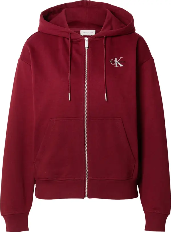 Calvin Klein Jeans Calvin Klein Jeans Gornji dio trenirke  tamno crvena / crna / bijela
