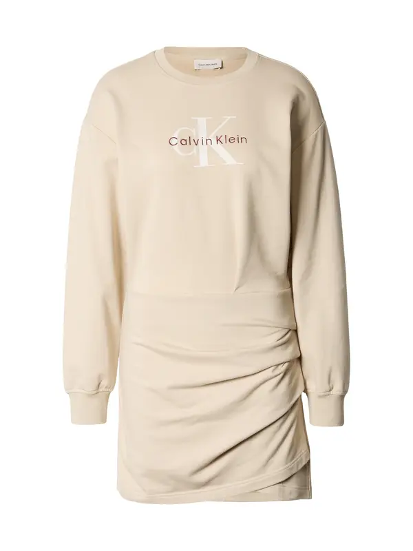 Calvin Klein Jeans Calvin Klein Jeans Haljina  ecru/prljavo bijela / crvena / bijela
